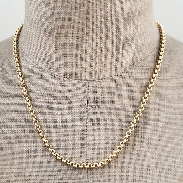 Vintage 9ct Yellow Gold Belcher Chain-9ct-gold-vintage-belcher-necklace.webp