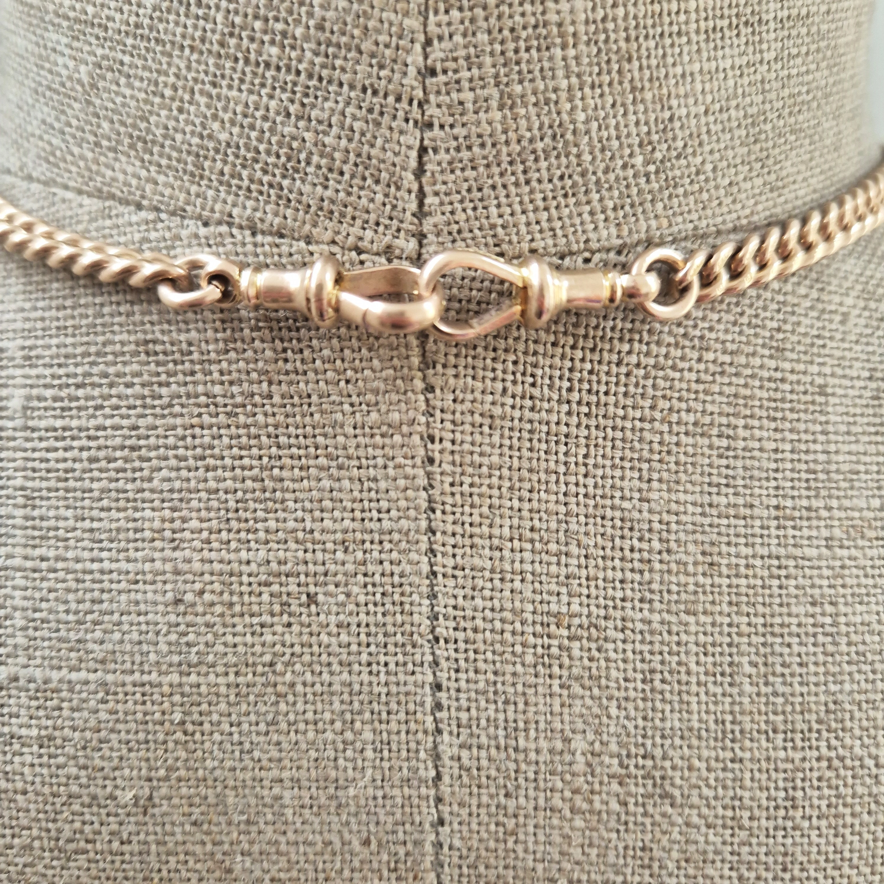 Gorgeous Antique Rose Gold Albert Chain with Detachable Medal-9ct-rose-gold-albert-with-medal-hallmarked-in-birmingham.webp