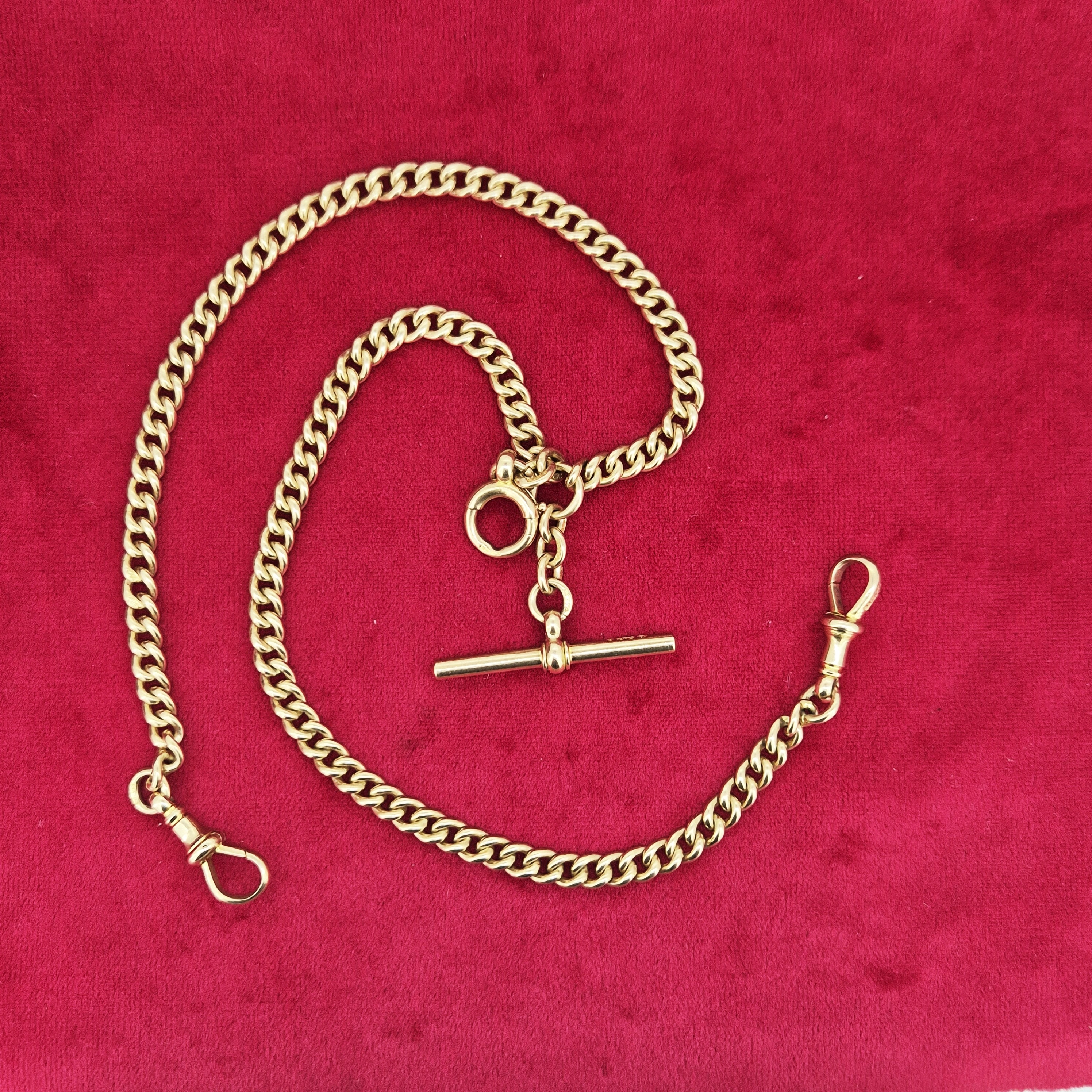 Gorgeous Antique Rose Gold Albert Chain with Detachable Medal-9ct-rose-gold-albert-with-medal-hallmarked-in-birmingham.webp