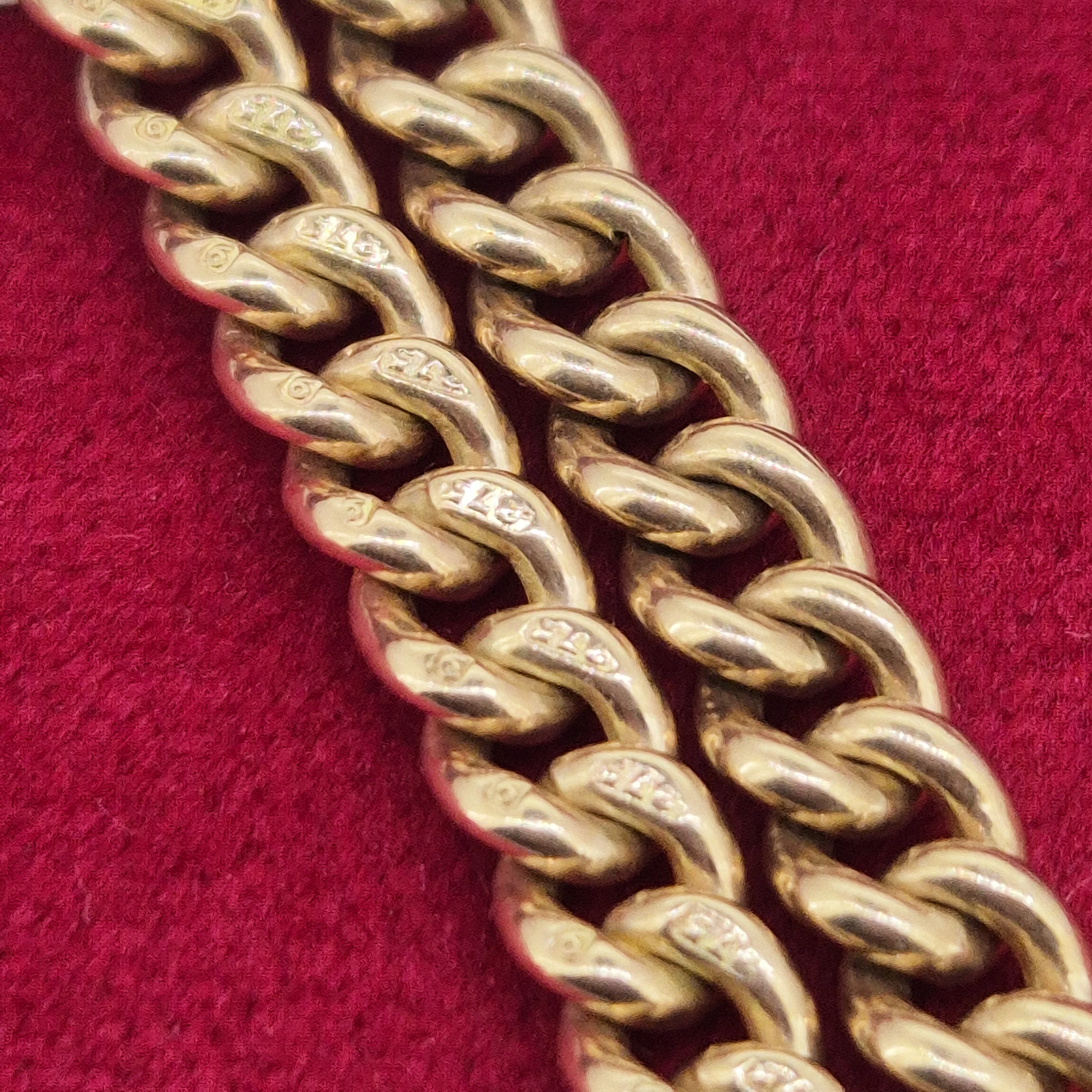 Gorgeous Antique Rose Gold Albert Chain with Detachable Medal-9ct-rose-gold-albert-with-medal-hallmarked-in-birmingham.webp