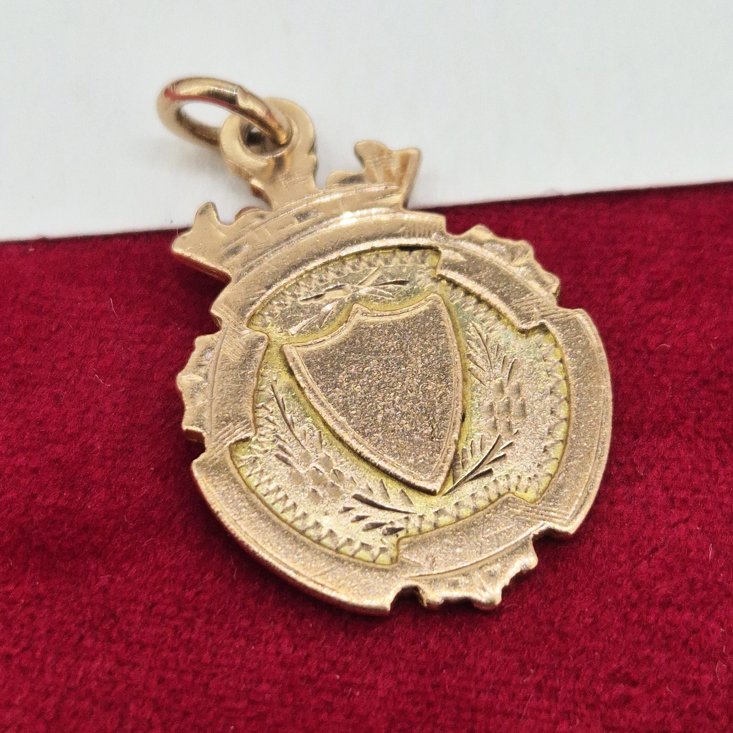 Gorgeous Antique Rose Gold Albert Chain with Detachable Medal-9ct-rose-gold-albert-with-medal-hallmarked-in-birmingham.webp