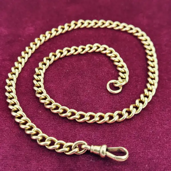 Antique Rose Gold Albert Chain-9ct-rose-gold-curb-albert-chain-with-swivel.webp