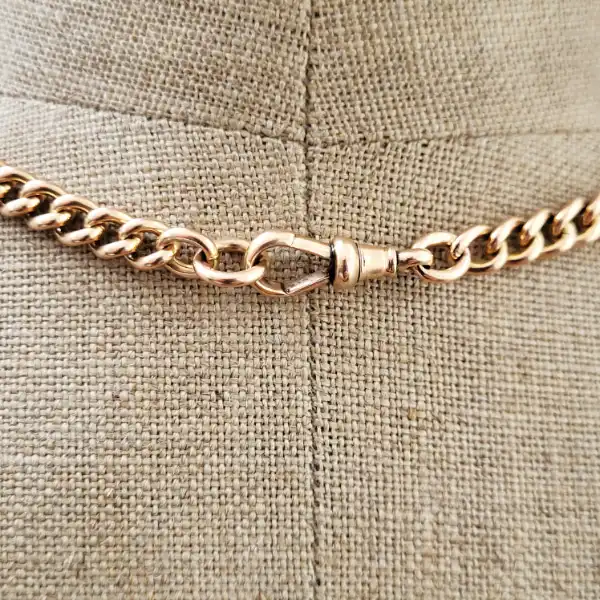 Antique Rose Gold Albert Chain-9ct-rose-gold-curb-albert-chain-with-swivel.webp