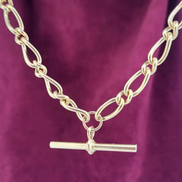 9ct Rose Gold Twisted Fancy Link Albert Chain-9ct-rose-gold-fanct-twisted-link-albert.webp