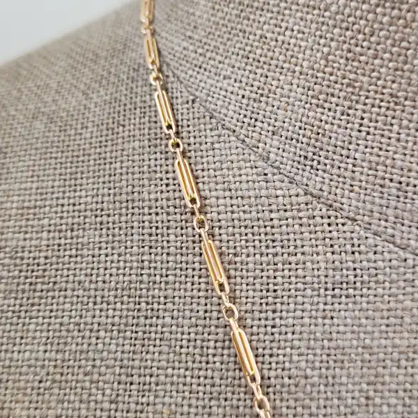 9ct Rose Gold Dainty Fancy Link Necklace -9ct-rose-gold-fancy-bar-link-necklace.webp