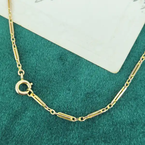 9ct Rose Gold Dainty Fancy Link Necklace -9ct-rose-gold-fancy-bar-link-necklace.webp