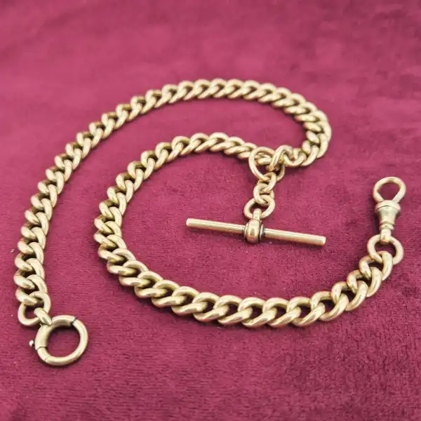 Rare Antique Rose Gold Albert Chain-9ct-rose-gold-rare-albert-chain.webp