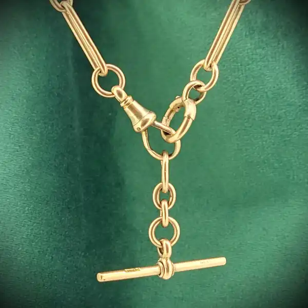 9ct-rose-gold-trombone-albert-chain-with-tbar -necklaces