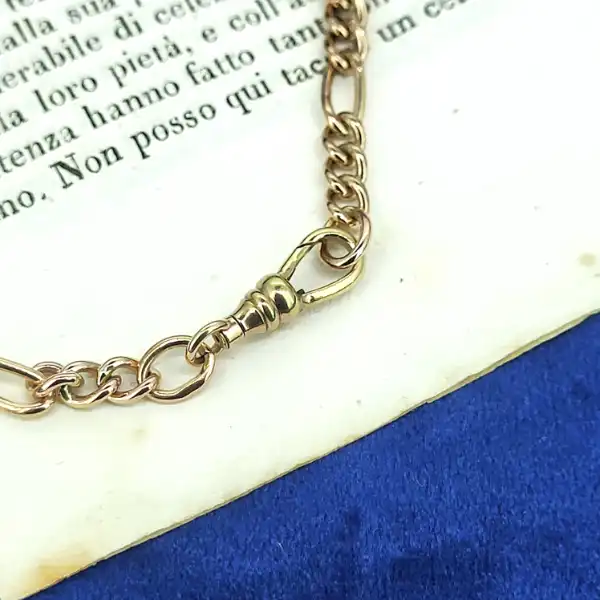 9ct Rose Gold Twisted Figaro with T-Bar-9ct-rose-gold-twisted-figaro-albert-chain-necklace.webp