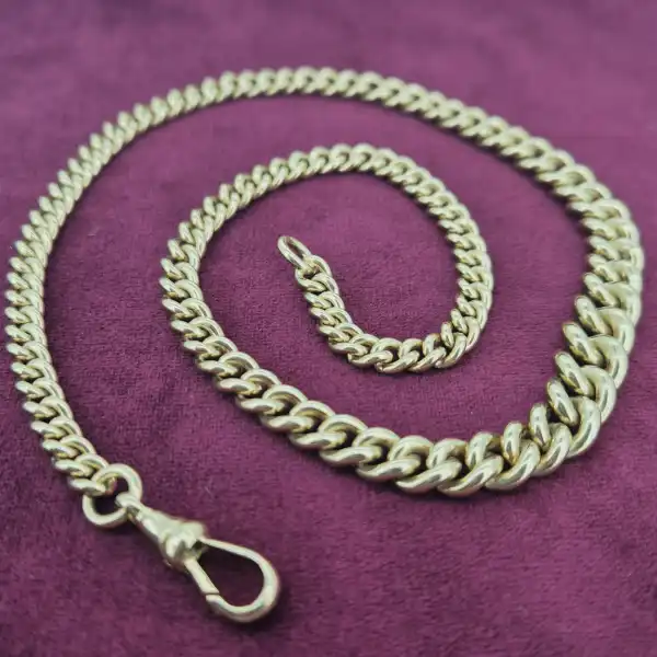 Graduated Antique Albert Chain in Yellow Gold - Heavyweight and Rare-9ct-yellow-gold-heavyweight-graduated-albert-chain.webp