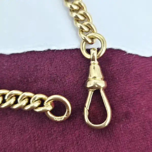 Graduated Antique Albert Chain in Yellow Gold - Heavyweight and Rare-9ct-yellow-gold-heavyweight-graduated-albert-chain.webp