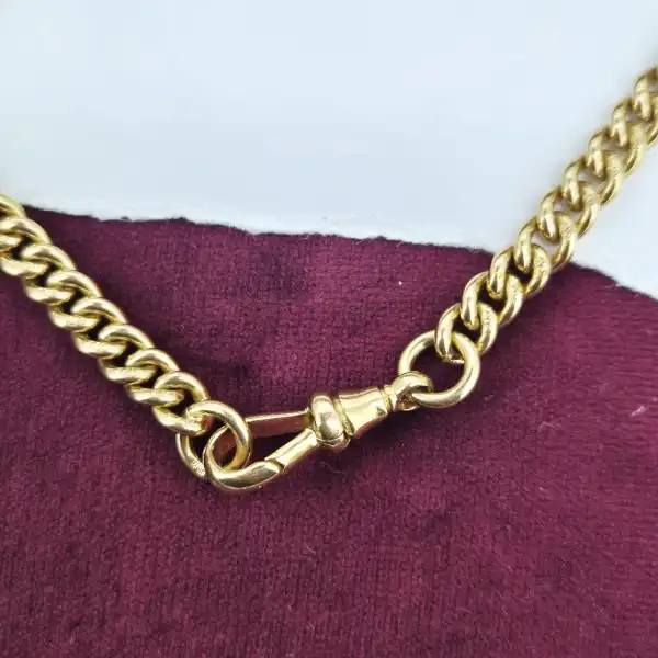 Graduated Antique Albert Chain in Yellow Gold - Heavyweight and Rare-9ct-yellow-gold-heavyweight-graduated-albert-chain.webp