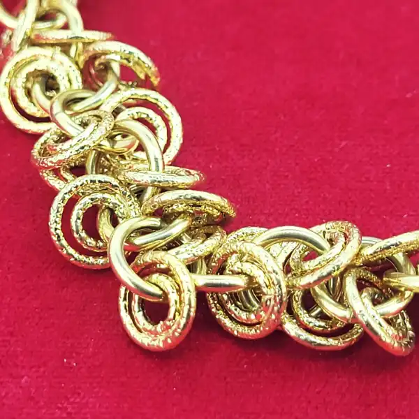 9ct Yellow Gold Fancy Bracelet - 22cm Long-9ct-yellow-gold-italian-fancy-bracelet.webp