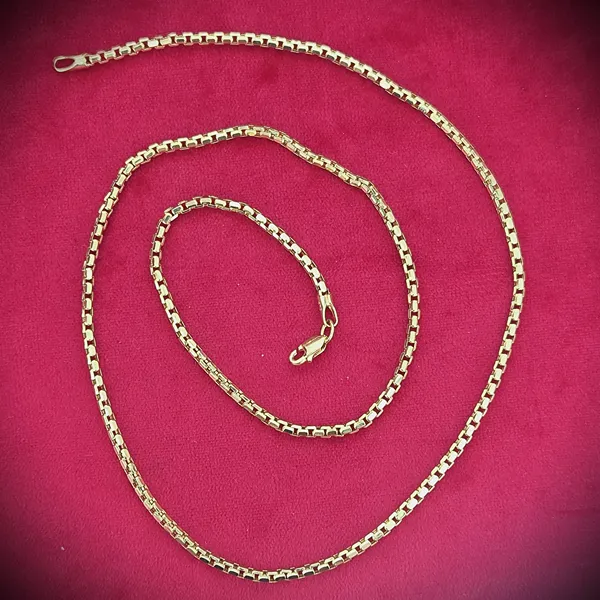 9ct Yellow Gold Rounded Venetian Necklace