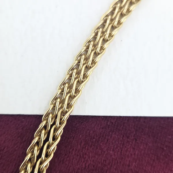 9ct Yellow Gold Solid Spiga Chain- Close Up 
