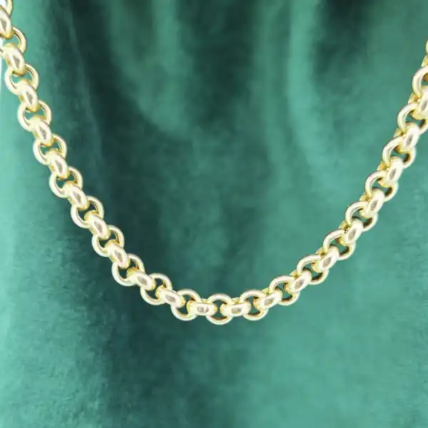 Vintage 24 Inch Yellow Gold Belcher Chain-9ct-yellow-gold-vintage-belcher-necklace.webp