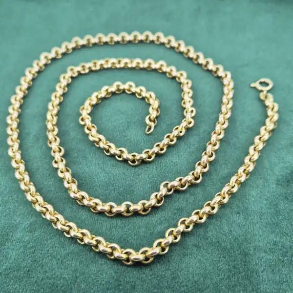 Vintage 24 Inch Yellow Gold Belcher Chain-9ct-yellow-gold-vintage-belcher-necklace.webp