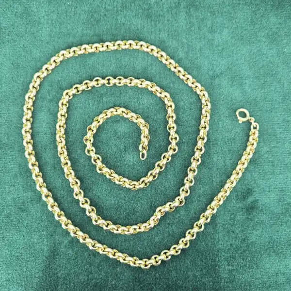 Vintage 24 Inch Yellow Gold Belcher Chain-9ct-yellow-gold-vintage-belcher-necklace.webp