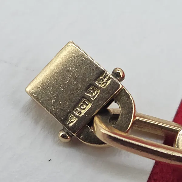 9ct Yellow Gold Paperclip Chain-Original 