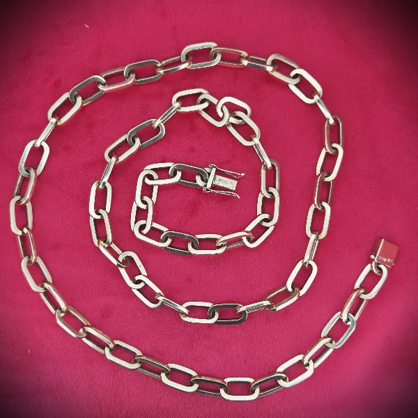 9ct-yellow-gold-vintage-paperclip-chain -necklaces