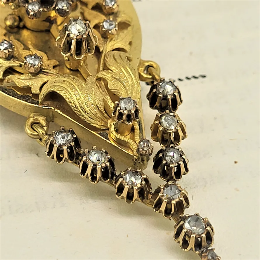 Exquisite Antique Gold & Diamond Pendant/Brooch-antique-diamond-pendant.webp