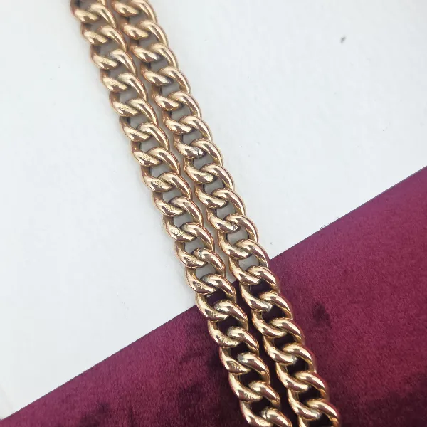 Antique Rose Gold Albert Chain- Crown View 