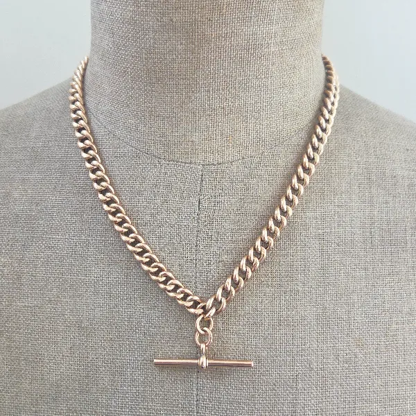 Antique Rose Gold Albert Chain-Small 