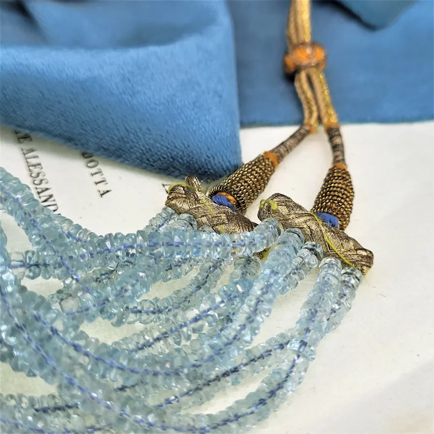 Multi-Strand Aquamarine Torsade Necklace-aquamarine-necklace-dublin.webp