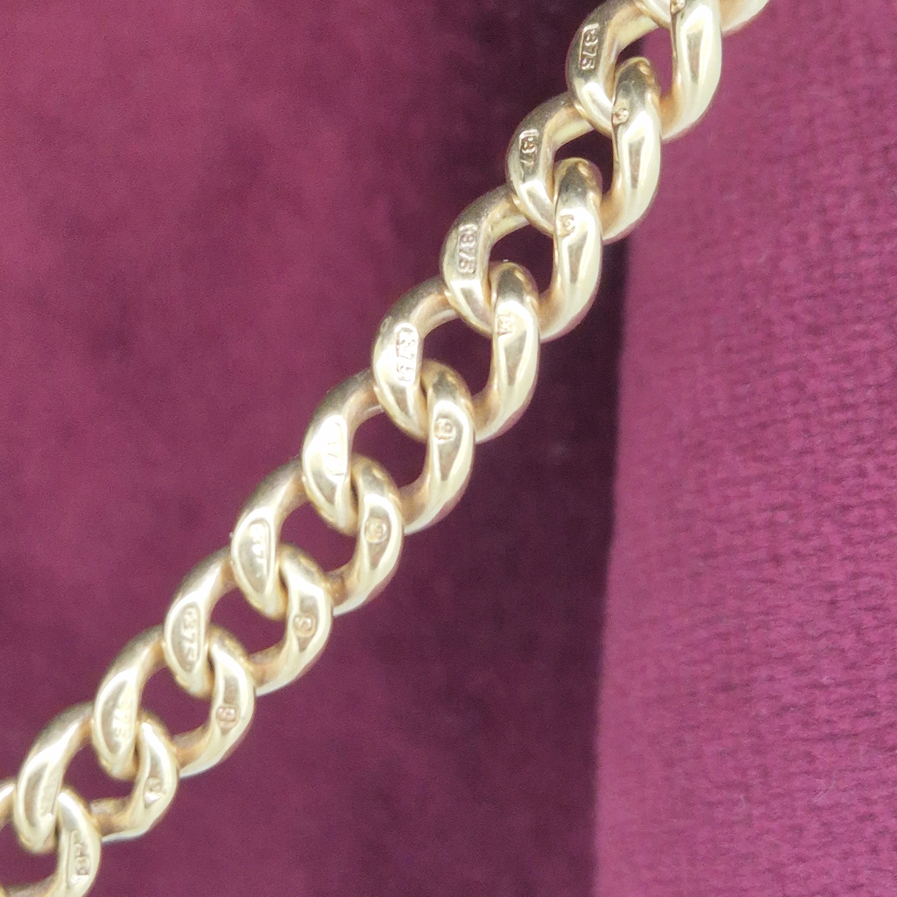 Beautiful 9ct Rose Gold Antique Albert Chain-beautiful-rose-gold-albert-chain-original-links-fittings.webp