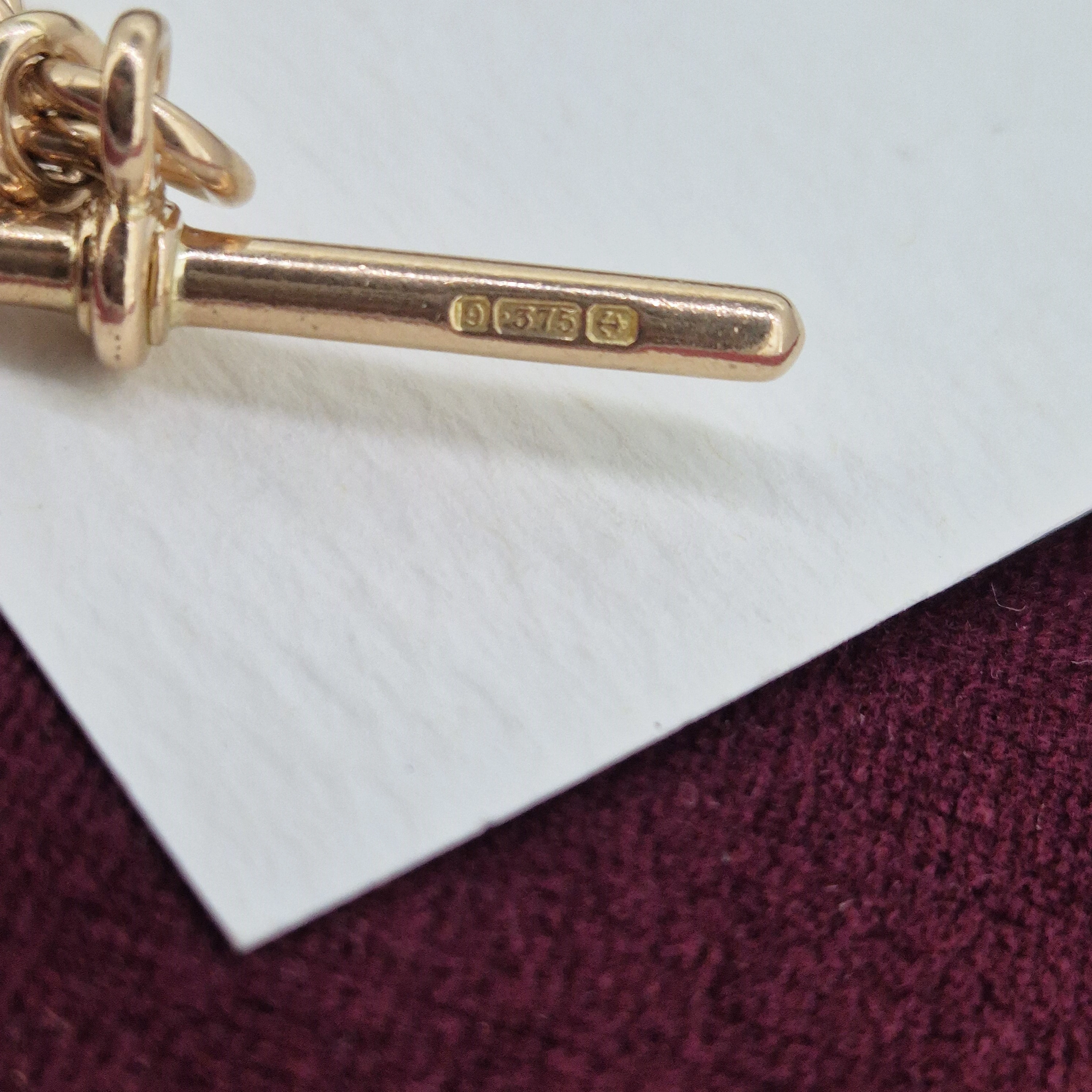Beautiful 9ct Rose Gold Antique Albert Chain-beautiful-rose-gold-albert-chain-original-links-fittings.webp