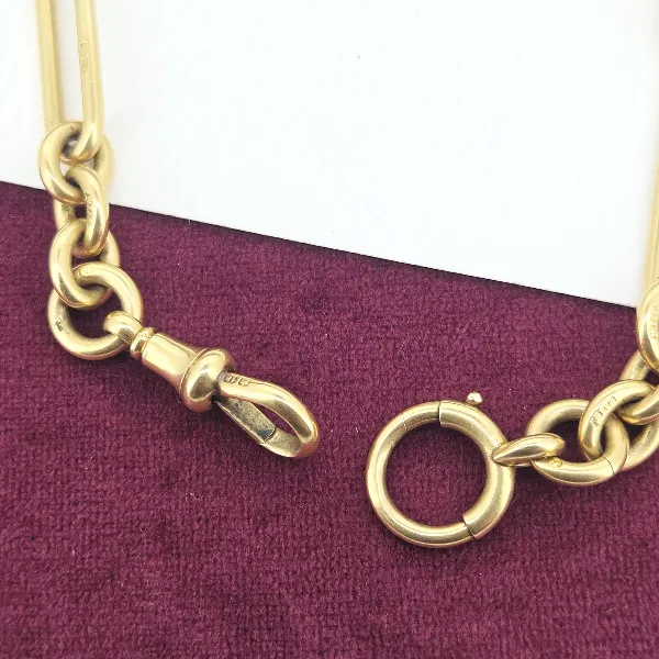 Divine Antique Yellow Gold 18ct Albert Chain-Small 