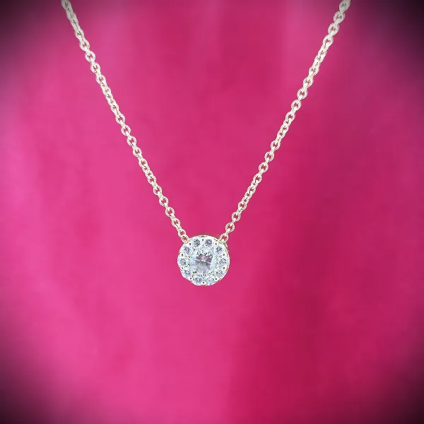 Italian 18ct Yellow Gold Diamond Cluster Pendant-italian-18ct-yellow-gold-diamond-cluster-pendant.webp