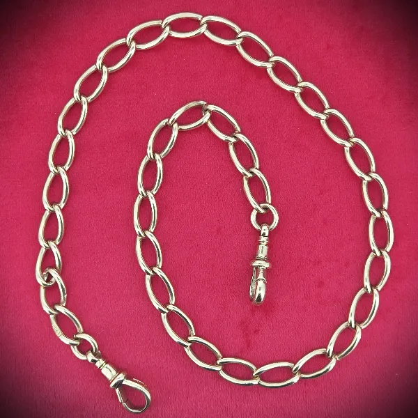 loose-link-rose-gold-antique-albert-chain -necklaces