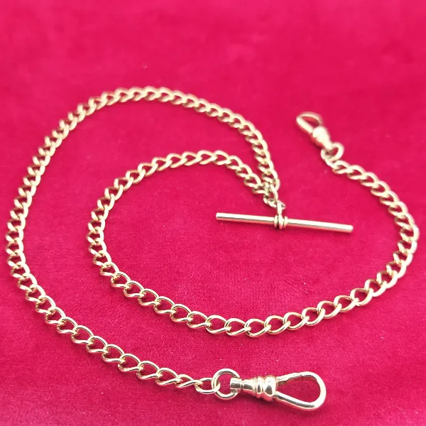 Vintage Curb Chain with T-Bar-open-curb-link-vintage-albert-with-tbar.webp