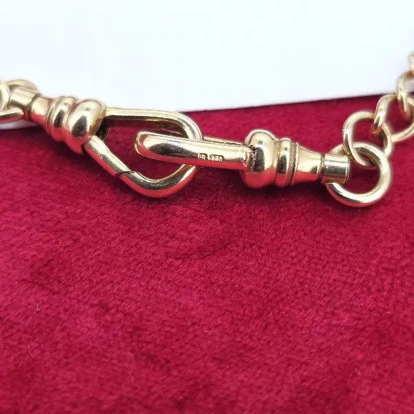 Vintage Curb Chain with T-Bar-open-curb-link-vintage-albert-with-tbar.webp