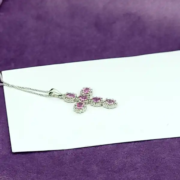 18ct White Gold Pink Sapphire & Diamond Cross-pink-sapphire-and-diamond-cross.webp