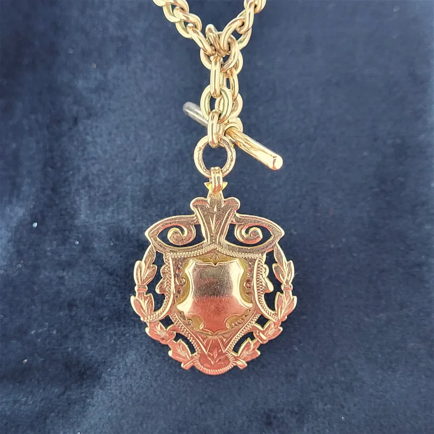 9ct Rose Gold Double Albert Chain from 1920!-rose-gold-double-albert.webp