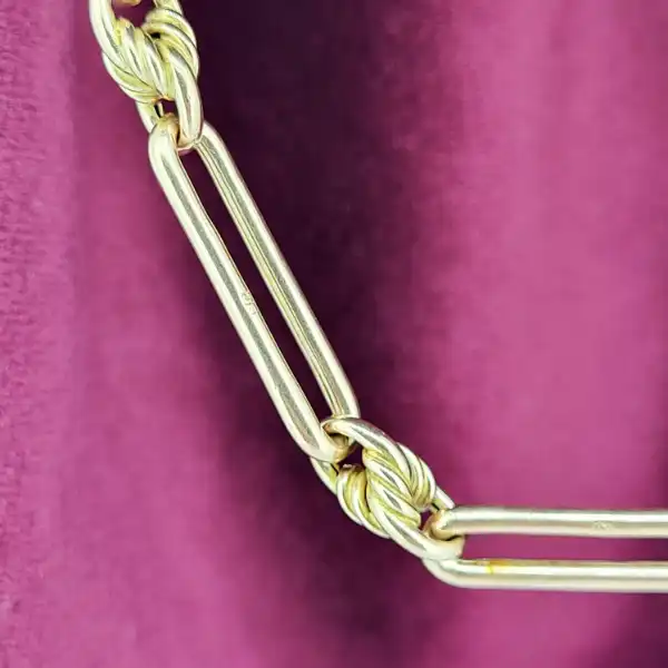 9ct Rose Gold Trombone Link Albert Chain-trombone-link-albert-chain-in-rose-gold.webp