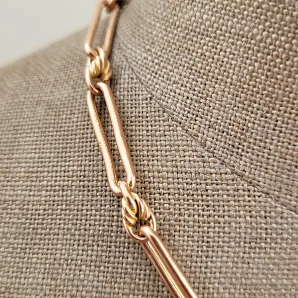 9ct Rose Gold Trombone Link Albert Chain-trombone-link-albert-chain-in-rose-gold.webp