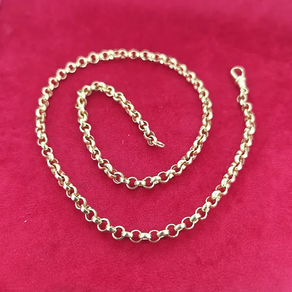 Vintage 9ct Yellow Gold Belcher Necklace- Front View 