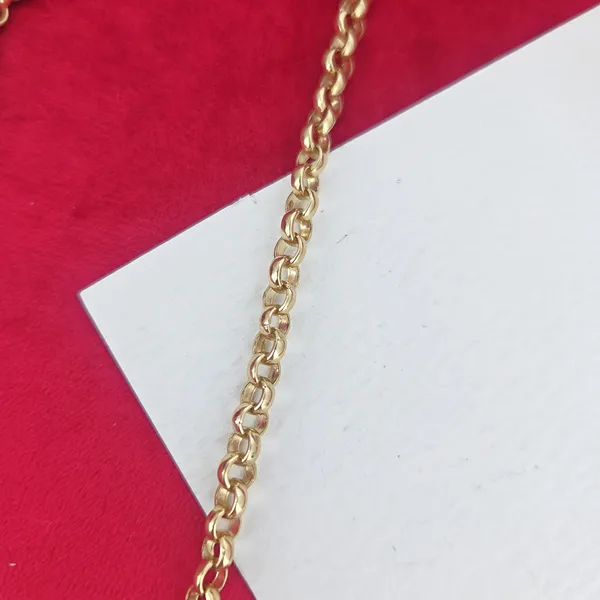Vintage 9ct Yellow Gold Belcher Necklace- Reverse Angle 