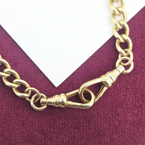 Vintage 9ct Yellow Gold Albert Chain-Small 