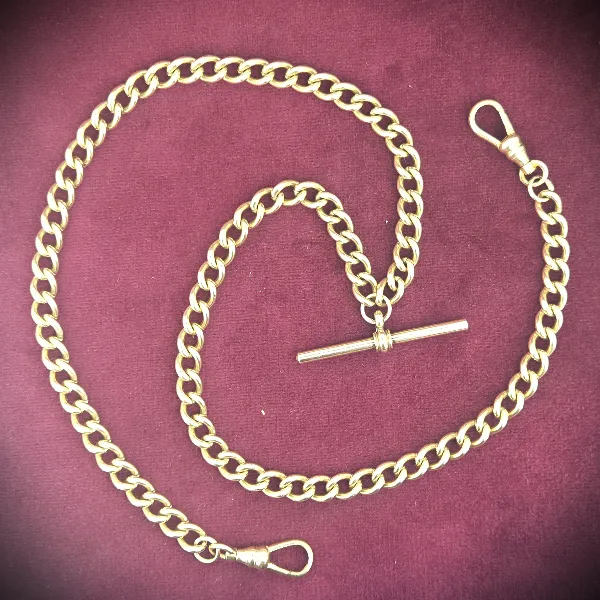 vintage-9ct-yellow-gold-curb-albert-chain-with-tbar -necklaces