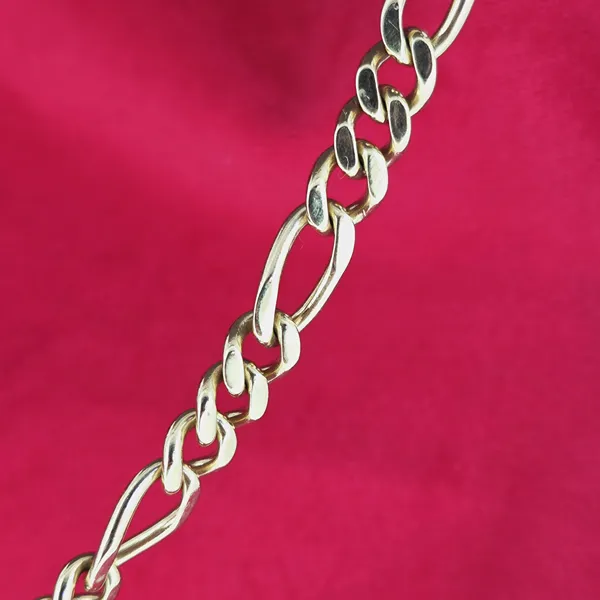 Vintage 9ct Yellow Gold Figaro Necklace- Reverse Angle 