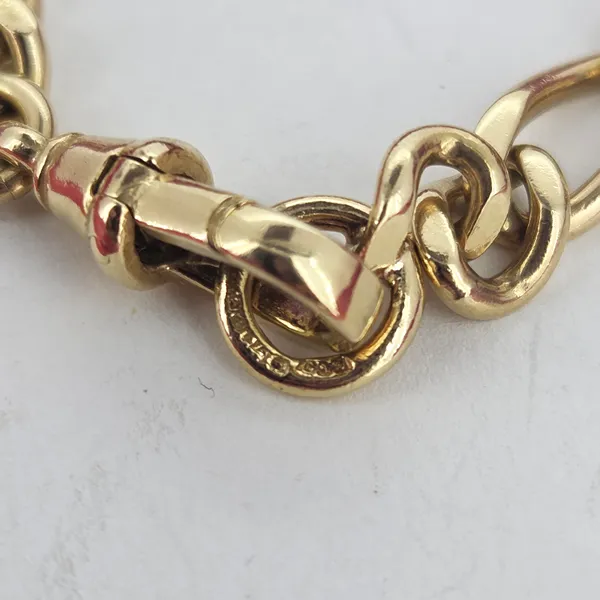 Vintage 9ct Yellow Gold Figaro Necklace-Original 