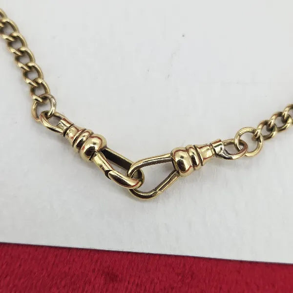 Vintage 9ct Yellow Gold Albert Chain with T-Bar-Original 