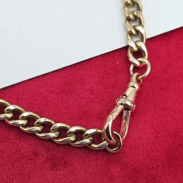 Lightweight Vintage 9ct Yellow Gold Albert Chain with T-Bar-vintage-hollow-albert-in-9ct-yellow-gold.webp