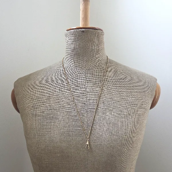 Vintage 9ct Gold Watch Chain Necklace with Swivel Fob-Original 