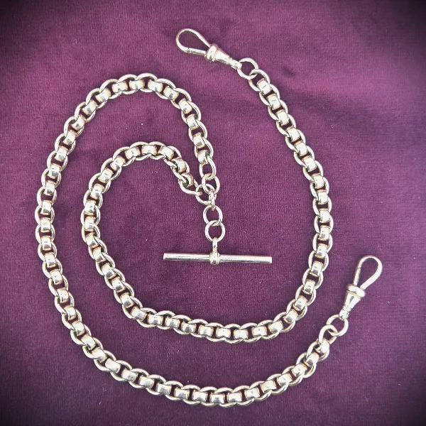 vintage-rollerball-albert-in-9ct-rose-gold -necklaces