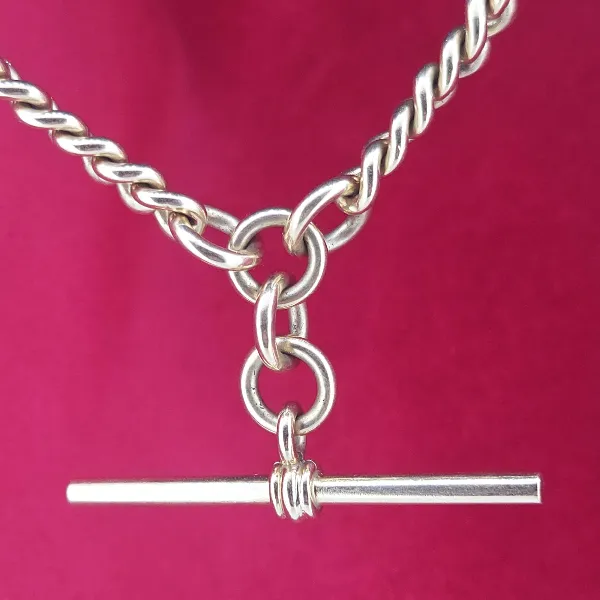 Antique Yellow Gold Albert Chain - Close Up 